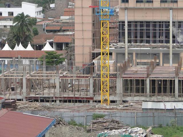 A Nairobi construction site before handover
